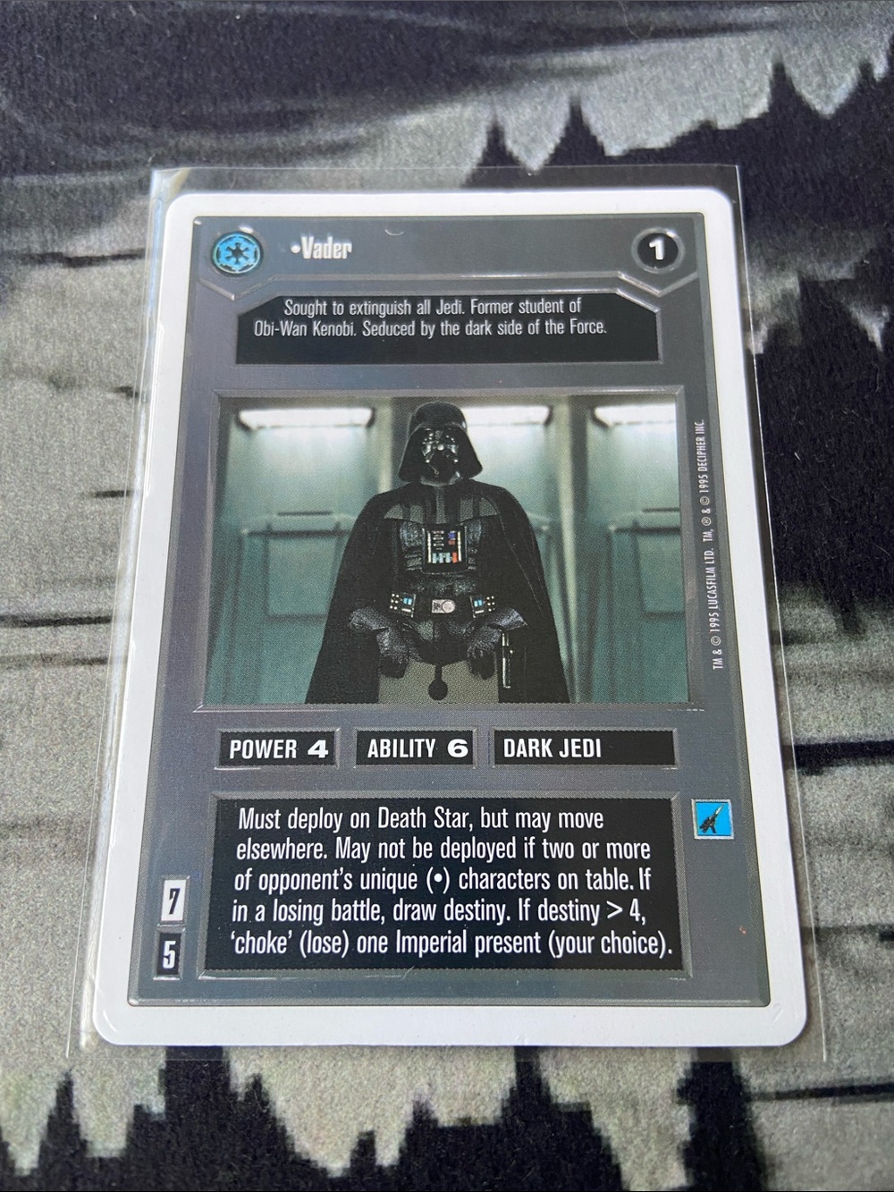 •Vader 1995 Decipher Star Wars Customizable Card Game (SWCCG)